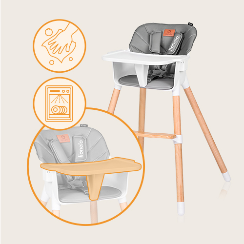 lionelo Koen Beige Sand — Krzesełko do karmienia
